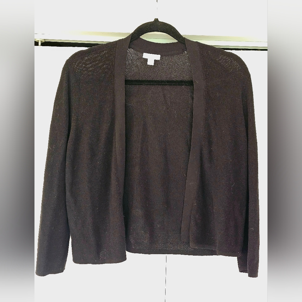 J. Jill Black Open-Front Cardigan